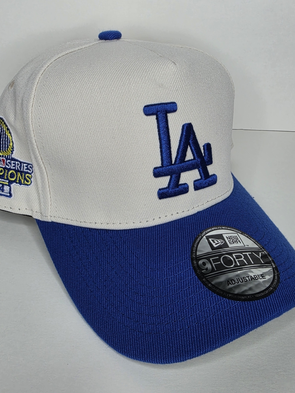 Los Angeles Dodgers Tan and Blue 9FORTY Adjustable Snapback